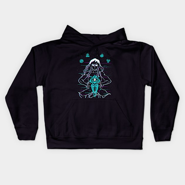 Avatar Korra Glitch Kids Hoodie by Silentrebel